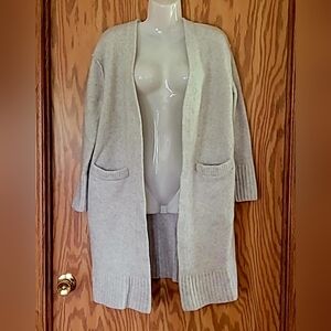 Women's Calvin Klein Cream Open-Front Sweater Size Small